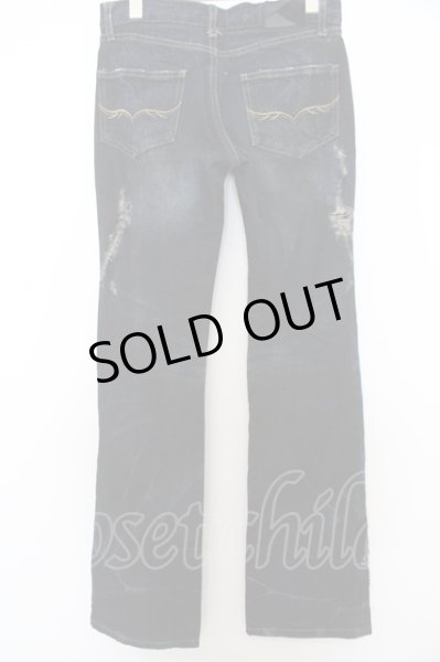 画像3: FUA / コーティングデストロイヴィンテージフレアデニムパンツ’07AW W-23-09-22-035-FU-pa-YM-ZT463 (3)