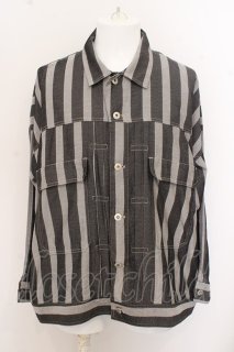 NO ID. BLACK / レザー切り替えナポレオンジャケット 1 ブラック O-24