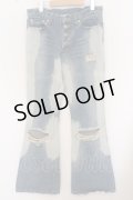 【SALE】TORNADO MART / パンツ.フルダメージブリーチフレアデニム O-23-09-25-054-TO-pa-YM-ZT466