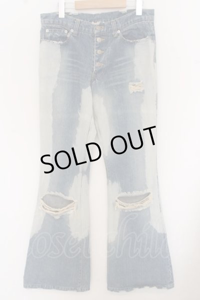 画像1: TORNADO MART / パンツ.フルダメージブリーチフレアデニム O-23-09-25-054-TO-pa-YM-ZT466 (1)