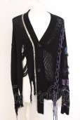 画像1: 【SALE】KIDILL / ×rurum/DOCKING CRUSH KNIT CARDIGAN O-23-09-25-007-KI-to-YM-ZT456 (1)