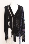 【WINTERセール】KIDILL / ×rurum/DOCKING CRUSH KNIT CARDIGAN O-23-09-25-007-KI-to-YM-ZT041