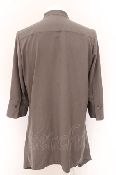 画像2: NO ID. BLACK / セミダブルバンドカラーロングシャツ O-23-09-29-045-NO-sh-YM-ZT104 (2)