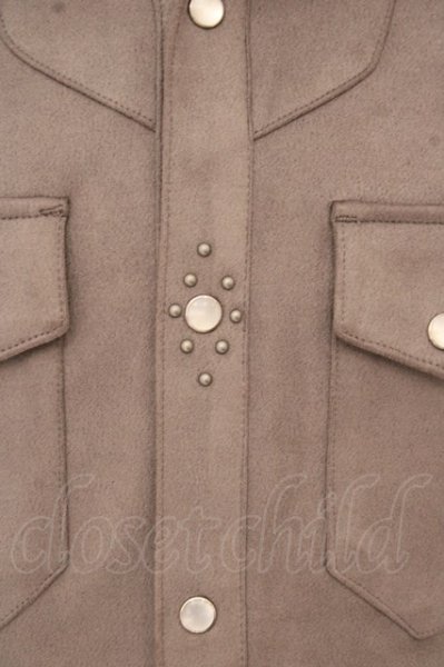 画像2: NO ID. / フェイクスエードウエスタンシャツ O-23-09-29-047-NO-sh-YM-ZT127 (2)