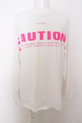 【SALE】FR2 / 【タグ付き】”CAUTION” Longsleeveカットソー O-23-10-05-007-FR-to-YM-ZT478