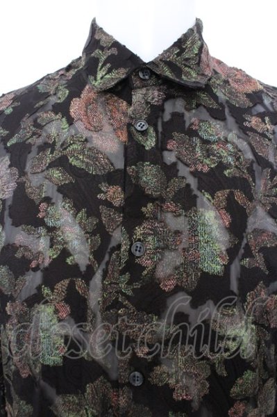 画像2: Bennu / ボタニカルペイズリーシースルーロングシャツ O-23-10-09-060-el-sh-YM-ZT067 (2)