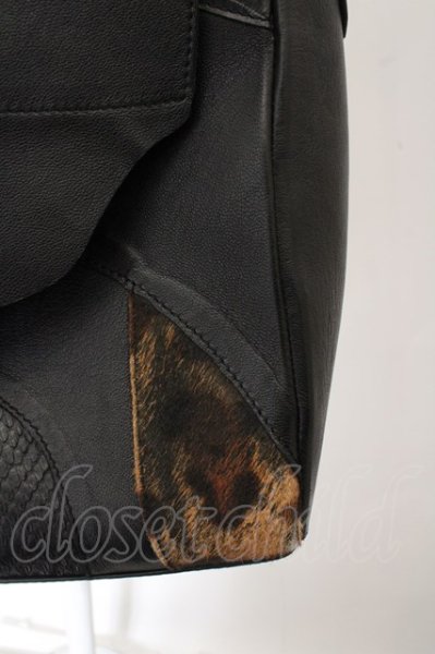 画像3: BLACK HONEY CHILI / パッチワークレザーショルダーバッグ O-23-10-09-070-el-ba-YM-ZT-ML006 (3)