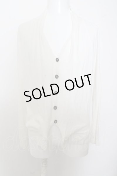 画像1: Ann Demeulemeester / 5Bカーディガン XS ホワイト O-23-10-13-014-Aｎ-to-YM-ZT462 (1)