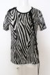 画像1: TORNADO MART / ゼブラレースアップカットソー’20SS O-23-10-28-013-TO-ts-YM-ZT461 (1)