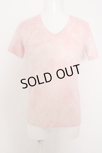 画像1: TORNADO MART / ムラ染めラッカー半袖カットソー O-23-10-28-015-TO-ts-YM-ZT044 (1)