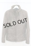 【SALE】SCHLUSSEL / スタンドネックオイルレザーシングルライダースジャケット O-23-10-31-016-SC-ja-YM-ZT-M119
