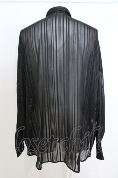 画像3: God of Roses / シースルーストライプBIGシルエットシャツ O-23-11-16-011-Go-sh-YM-ZT179 (3)