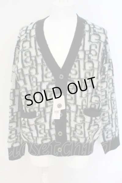 画像1: BUFFALO BOBS / 【タグ付き】LAD-CARDIGAN(ラッド-カーディガン)モノグラムニット O-23-11-20-001-BU-to-YM-ZT162 (1)