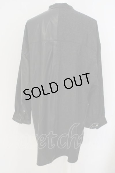 画像2: MAISON SPECIAL / ロイヤルレザードッキングプライムオーバーバンドカラーシャツコート O-23-11-20-023-MS-sh-YM-ZT-ML007 (2)