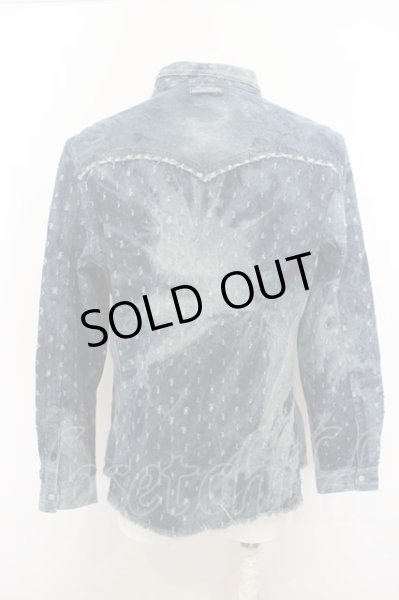 画像3: semantic design / アスファルトダメージブリーチデニムシャツ O-23-11-30-002-SE-sh-YM-ZT485 (3)