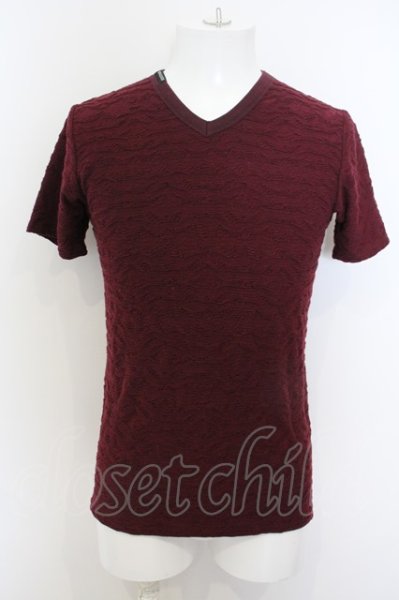 画像1: BUFFALO BOBS / GRAIN(グレイン)ウェーブタックVネックTシャツ O-23-11-30-025-BU-ts-YM-ZT004 (1)