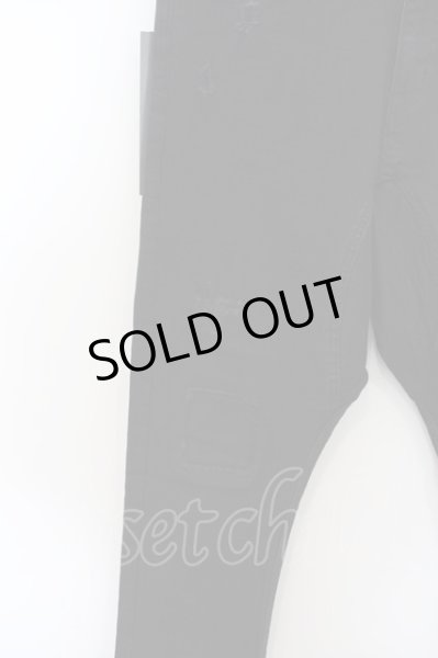 画像2: Moonage Devilment(清春) / 【タグ付き】デストロイリペアクロップドサルエルパンツ O-23-12-01-011-Mo-pa-YM-ZT136 (2)