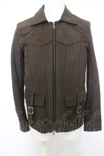 NO ID. / ジャケット.ラムヌバックレザーZIPブルゾン T-23-10-13-004