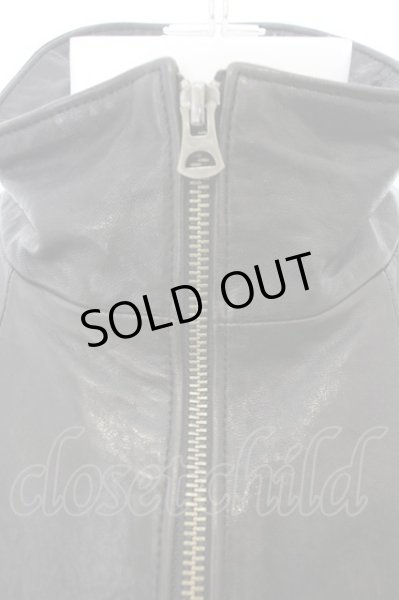 画像2: JACKROSE / ラムレザースタンドネックシングルライダースジャケット O-23-12-21-034-JA-ja-YM-ZT-ML005 (2)