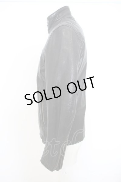 画像4: JACKROSE / ラムレザースタンドネックシングルライダースジャケット O-23-12-21-034-JA-ja-YM-ZT-ML005 (4)