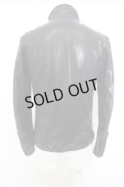 画像5: JACKROSE / ラムレザースタンドネックシングルライダースジャケット O-23-12-21-034-JA-ja-YM-ZT-ML005 (5)