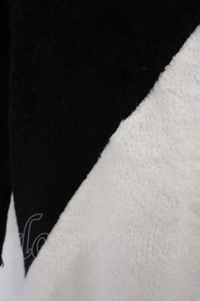 画像2: NO ID. / ビキューレラムパイルバイカラーニット O-23-12-21-005-NO-to-YM-ZT129 (2)