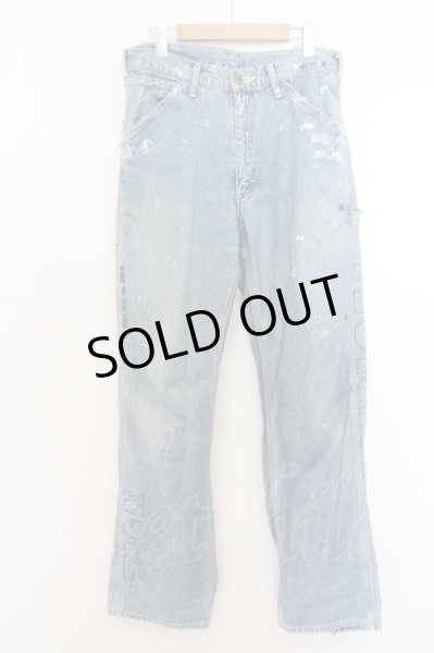 画像1: RESURRECTION / xKIYOHARU TALK damage Wide Denim pants O-23-12-24-032-KU-pa-YM-ZT377 (1)