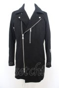 【WINTERセール】NO ID. BLACK / メルトンライダースコート O-23-12-28-1031-NO-ou-YM-ZT-M011