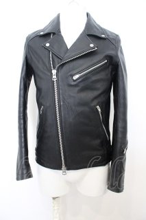 EKAM / ゴートスキン変形ライダースジャケット L ブラック O-25-04-04