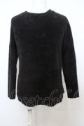 【WINTERセール】NO ID. BLACK / ストレッチシャギーラウンドCN プルオーバー O-23-12-28-1025-NO-ja-YM-ZT034