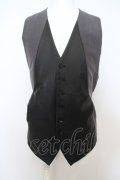 【WINTERセール】NO ID. BLACK / ラムレザー×TRストレッチベスト O-23-12-30-033-NO-to-YM-ZT-ML002