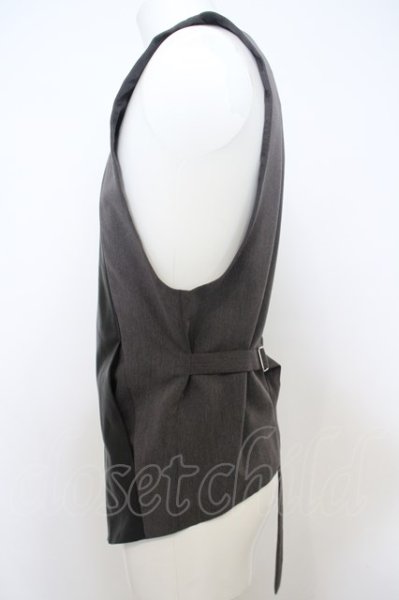 画像2: NO ID. BLACK / ラムレザー×TRストレッチベスト O-23-12-30-033-NO-to-YM-ZT-ML002 (2)