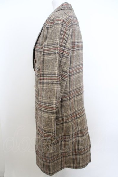 画像2: VANQUISH / 【タグ付き】チェックダブルチェスターコート O-23-12-30-004-VA-ou-YM-ZT-M017 (2)