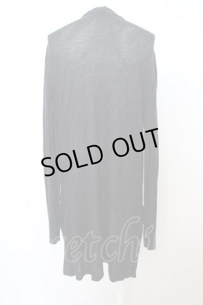 画像3: Black by VANQUISH / 斜めストライプフーデッドロングカーディガン O-23-12-30-045-Bl-to-YM-ZT006 (3)