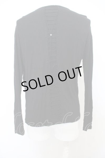 画像3: Black by VANQUISH / レースアップスリットレイヤードカットソー O-23-12-30-046-Bl-to-YM-ZT006 (3)