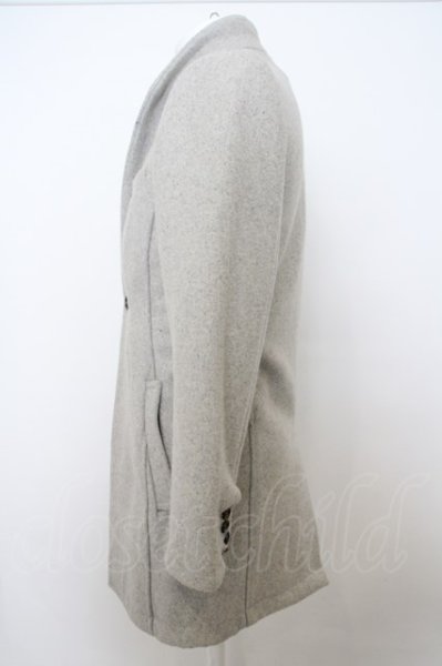 画像2: Black by VANQUISH / イタリアンカラーチェスターコート O-23-12-30-005-Bl-ou-YM-ZT-M017 (2)