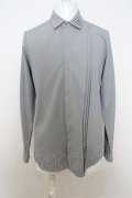 【WINTERセール】NO ID. / リネンタッチアシンメトリーピンタックシャツ O-23-12-30-007-NO-sh-YM-ZT012