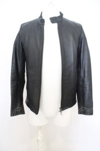【WINTERセール】GOSTAR DE FUGA / Indication ストレッチラムレザースタンドライダースジャケット’15AW O-23-12-30-014-GO-ja-YM-ZT-ML004