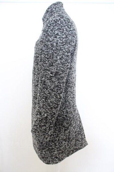 画像2: Black by VANQUISH / MIXエアリーヤーンチェスターコート O-23-12-30-020-Bl-ou-YM-ZT-M016 (2)