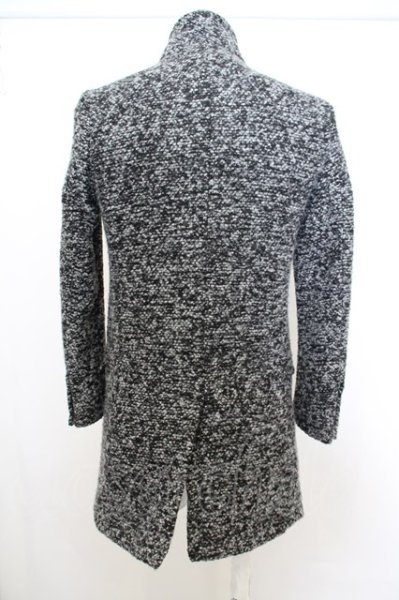 画像3: Black by VANQUISH / MIXエアリーヤーンチェスターコート O-23-12-30-020-Bl-ou-YM-ZT-M016 (3)