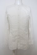 【WINTERセール】NO ID. BLACK / ノーカラーコットンシャツ O-23-12-30-028-NO-sh-YM-ZT008