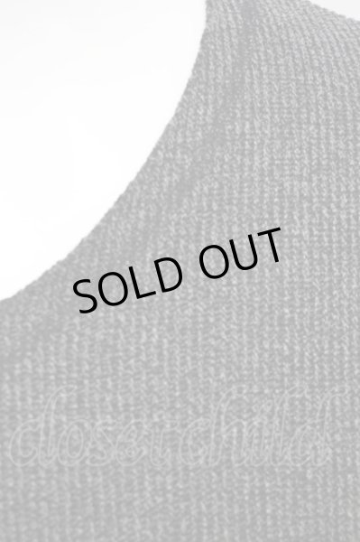 画像2: Black by VANQUISH / テレコ編みニットVネック O-24-01-10-007-Bl-to-YM-ZT104 (2)