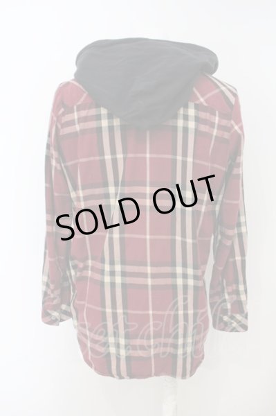 画像4: NO ID. / フード付きチェックシャツ O-24-01-10-009-NO-sh-YM-ZT104 (4)