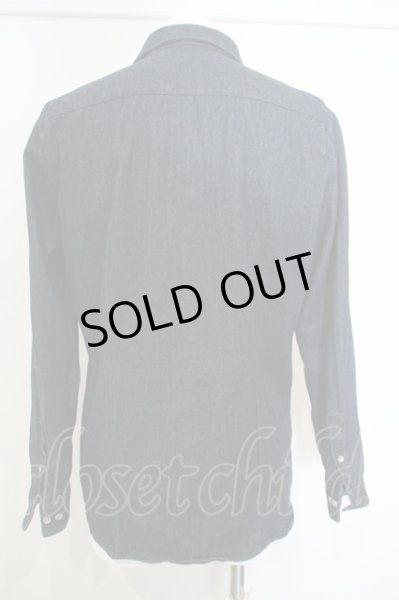 画像3: NO ID. / シワ加工デニムショートカラーシャツ O-24-01-19-006-NO-sh-YM-ZT050 (3)