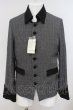 画像1: NO ID. BLACK / TRストレッチシングルナポレオンジャケット 2 グレーｘブラック O-24-01-28-021-NO-ja-YM-ZT114 (1)