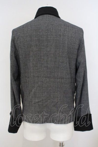 画像3: NO ID. BLACK / TRストレッチシングルナポレオンジャケット 2 グレーｘブラック O-24-01-28-021-NO-ja-YM-ZT114 (3)