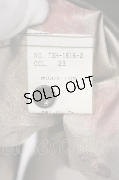 画像3: TORNADO MART / フラワープリントシャツ M チャコール（光沢）ｘボルドー O-24-01-28-031-TO-sh-YM-ZT385 (3)