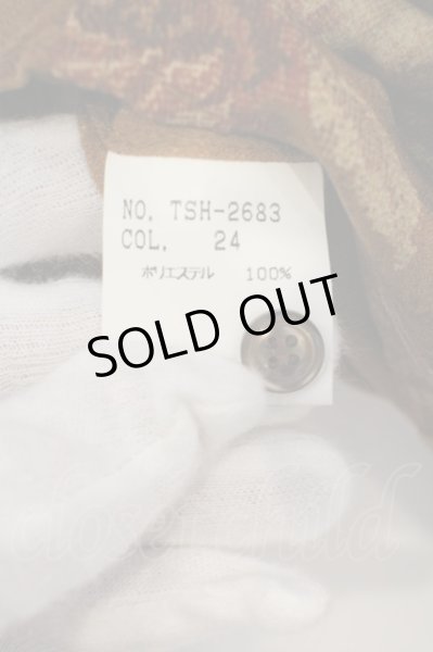 画像3: TORNADO MART / フラワー転写モールスキンシャツ M ブラウン O-24-01-28-032-TO-sh-YM-ZT385 (3)