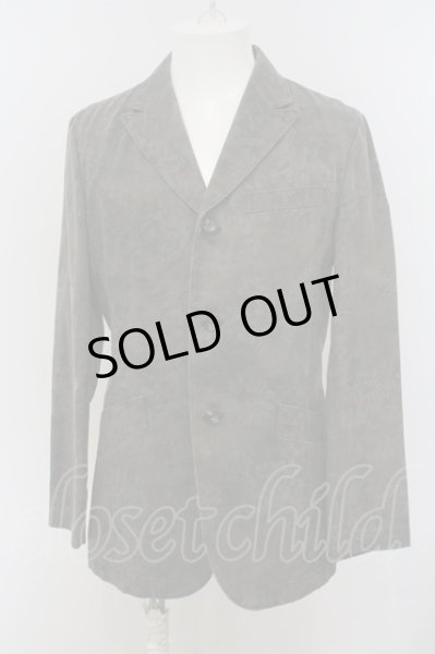 画像1: TORNADO MART / 転写フラワーデニムテーラードジャケット M グレー O-24-01-28-035-TO-ja-YM-ZT377 (1)