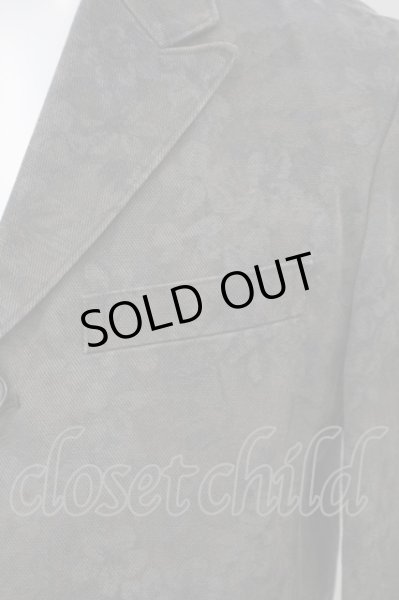 画像2: TORNADO MART / 転写フラワーデニムテーラードジャケット M グレー O-24-01-28-035-TO-ja-YM-ZT377 (2)